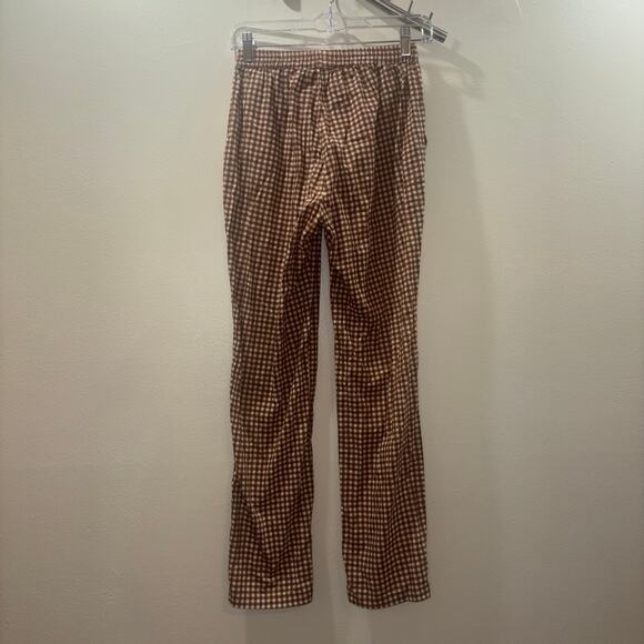 niū Checkered Pants – Size Small – Brown & White Gingham | Made in Italy - Picture 4 of 15